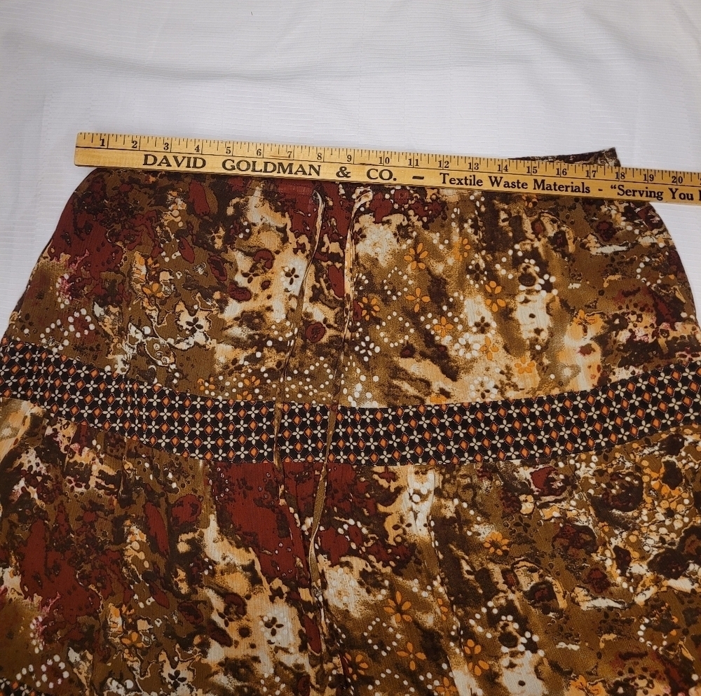 Sag Harbor Drawstring Floral Midi Skirt sz 18 T63124 - Picture 6 of 8